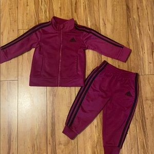 Adidas 12 month jump suit set